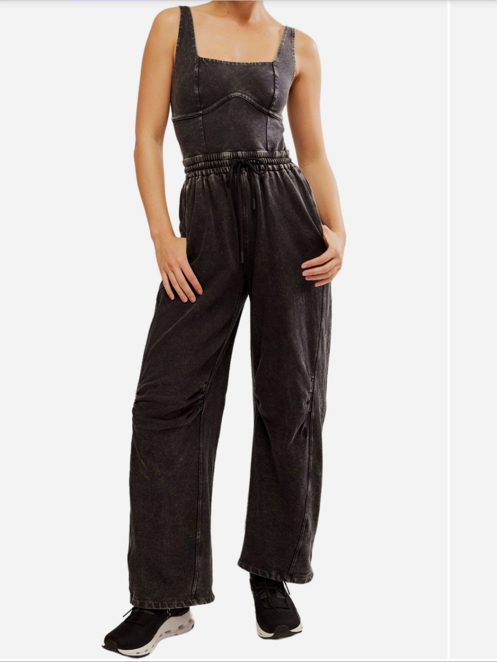 Free People Inbound Washed Black One Piece